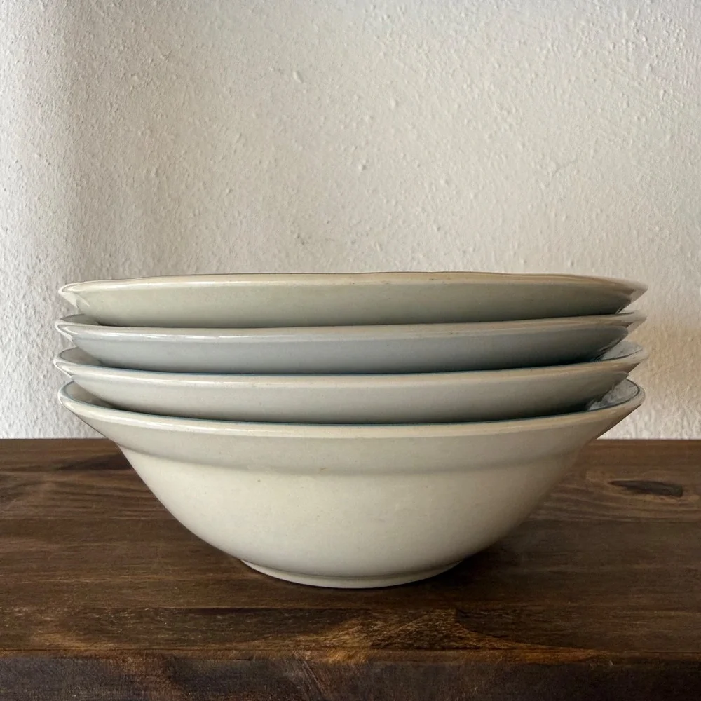 4pc Vintage Tienshan Theodore Country Bear Soup‎ Cereal Bowls Blue Bow